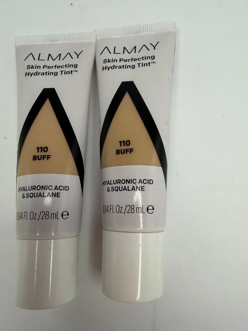 Almay Skin Perfecting Hydrating Tint 110 Buff Hyaluronic Acid Squalane Lot of 2
